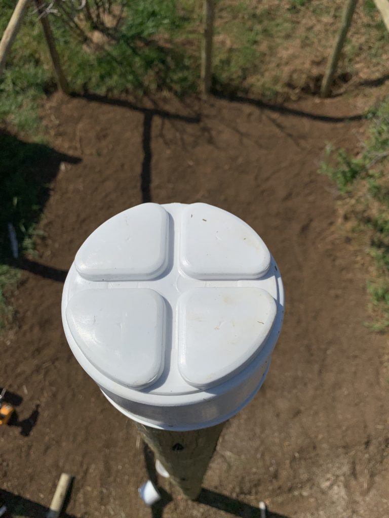 Pole Cap White 125mm for a 125mm pole